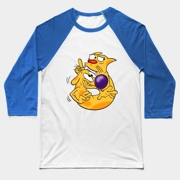 Cat Dog Baseball T-Shirt by cariespositodesign